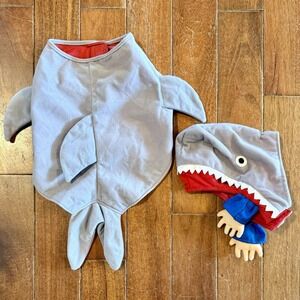 2pc Great White Shark Attack Victim Halloween Cosplay Pet Dog Cat Costume Sz S